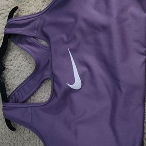 Purple Nike sports bra